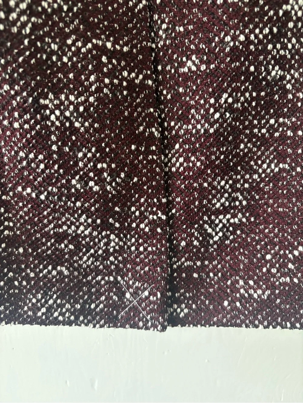 Ann Taylor Burgundy and Black Textured Pencil Skirt